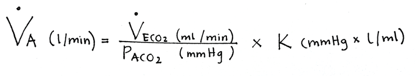 alveolar ventilation 